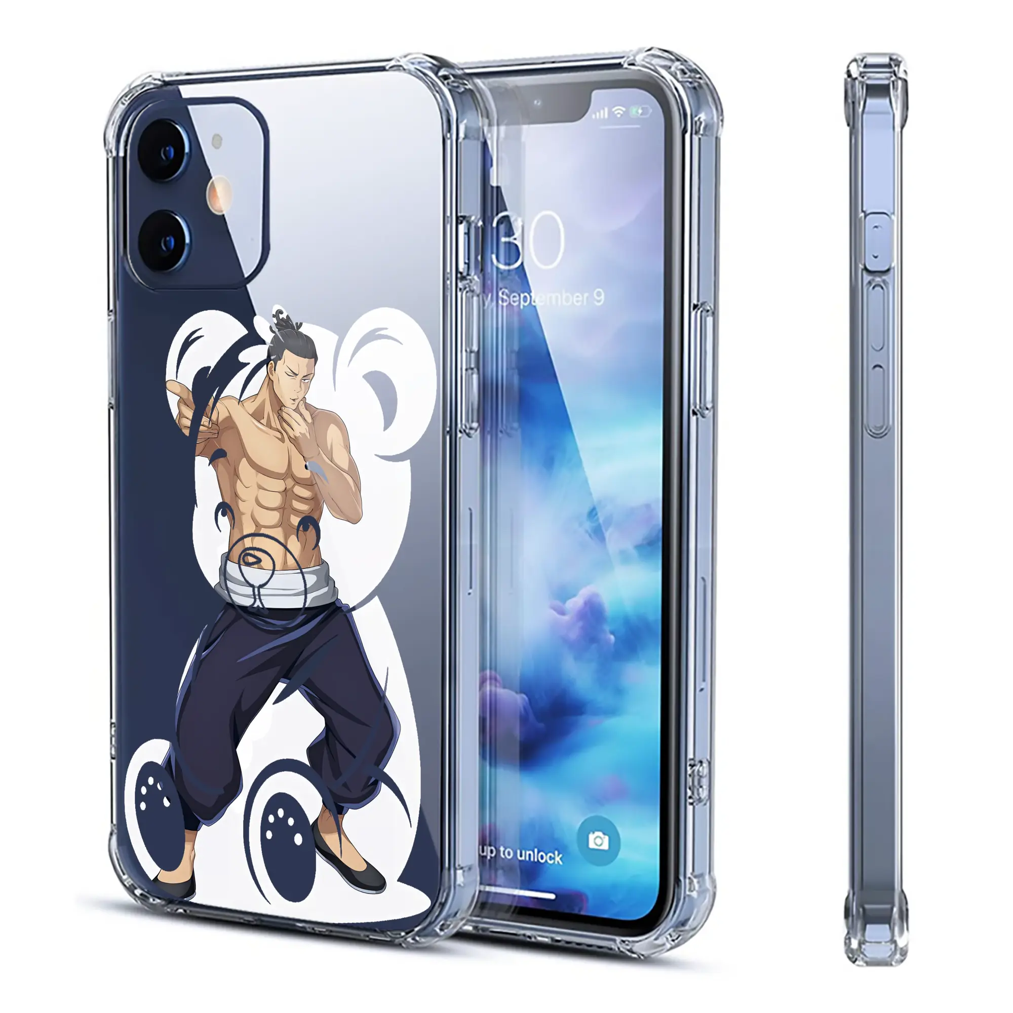 呪術廻戦 グッズ,東堂 葵 - IPhone 12シリーズ対応 ・ 透明スマホケース ・ クリアソフトケース ・ TPU素材 ・ 耐衝撃 ・ 高密着 ・ 防汚 防指紋 ・ 簡単着脱